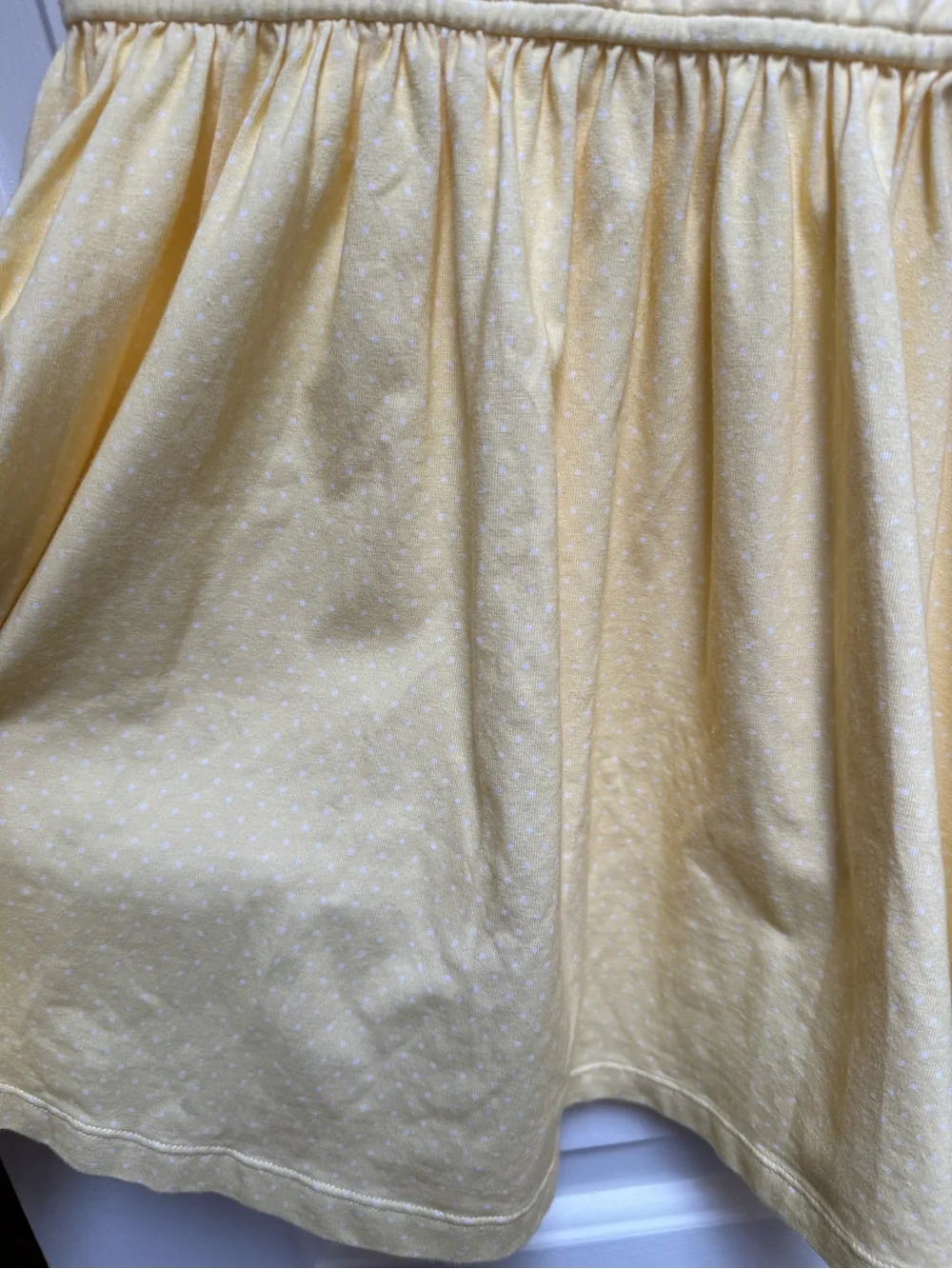 Omi Jo Yellow with White Polka Dot Twirl Dress Girl size 4 (A) Well Dressed Wolf